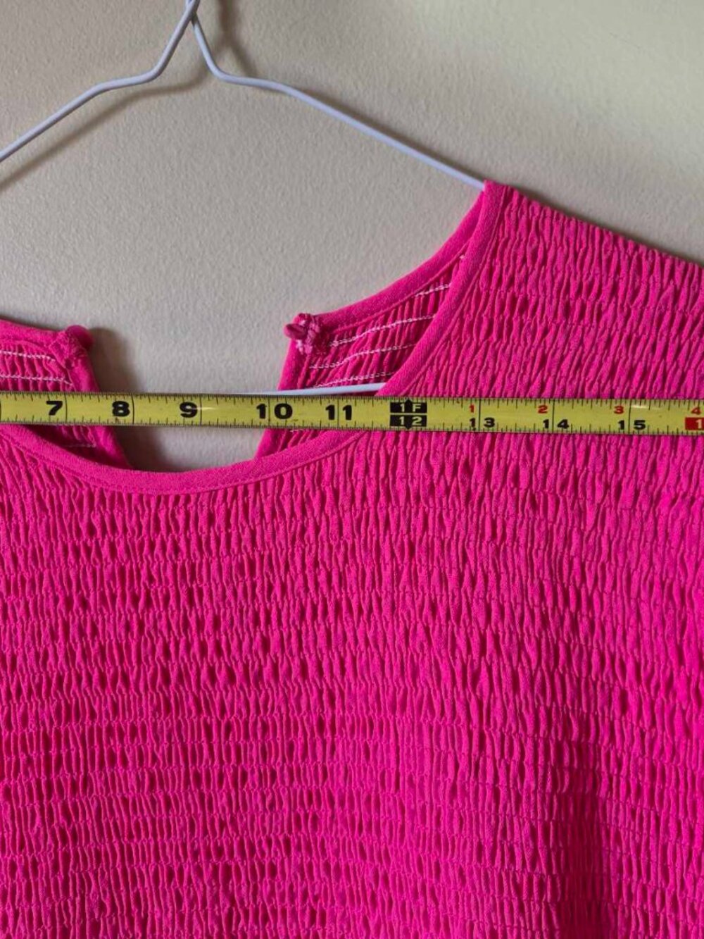 Coloody Fuchsia Pink Smocked Tiered Maxi Dress Flutter Sleeve Plus Size 2XL - Picture 9 of 13